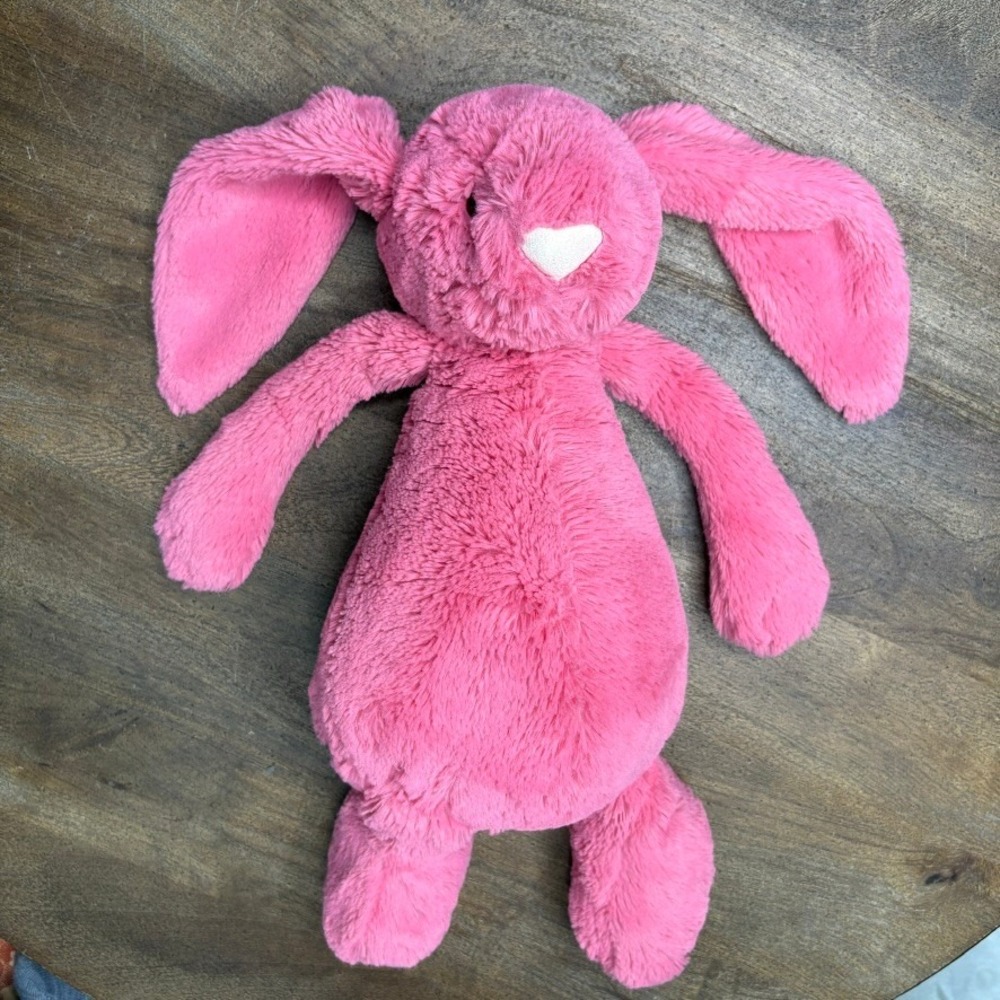 JELLYCAT LARGE Bashful Bunny Hot Pink Retired Stuffed Animal Stuffy Plush 14in